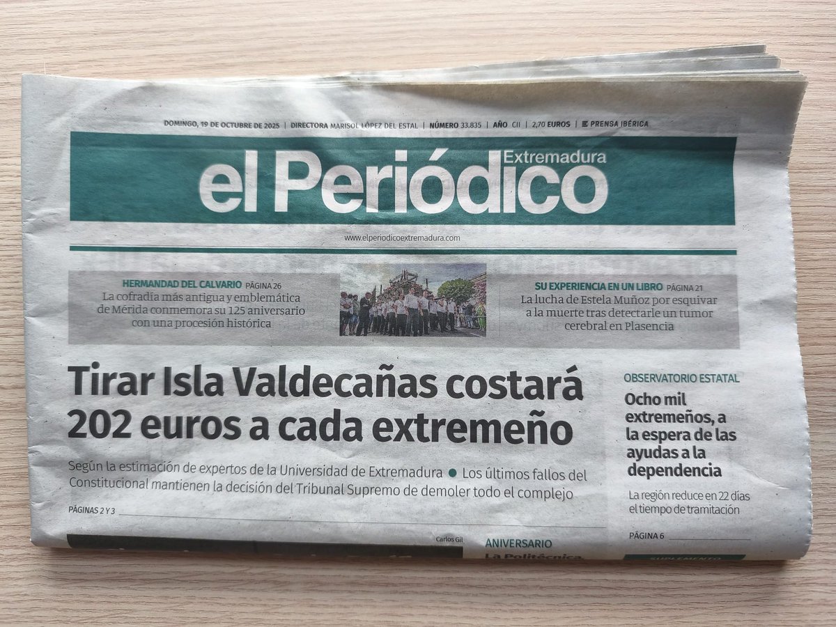 Por fin, tras más de una década, la prensa empieza a informar (tímidamente) de los costes de Valdecañas: Más de 1000 euros por familia de 4 miembros.
Y lo hace haciéndose eco de nuestras investigaciones universitarias de 2015, 2022 y 2025.
elperiodicoextremadura.com/extremadura/20…