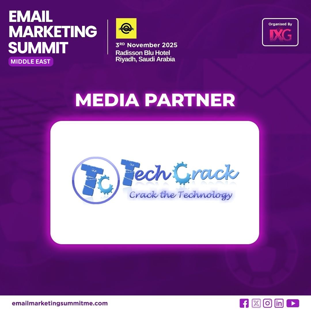 IXG2024's tweet image. Exciting news!

@TechCrackBlog joins us as the official media partner for The Email Marketing Summit Middle East 2025 which will take place on November 3rd in Riyadh, Saudi Arabia.

#influenceexchangegroup #emsme2025 #mediapartner #techcrack