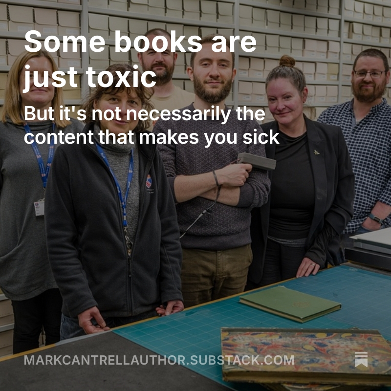 A new tool is helping libraries screen historic collections to identity green coloured books that contain toxic arsenic. Read the story on my #author newsletter...

markcantrellauthor.substack.com/p/some-books-a…

#books
