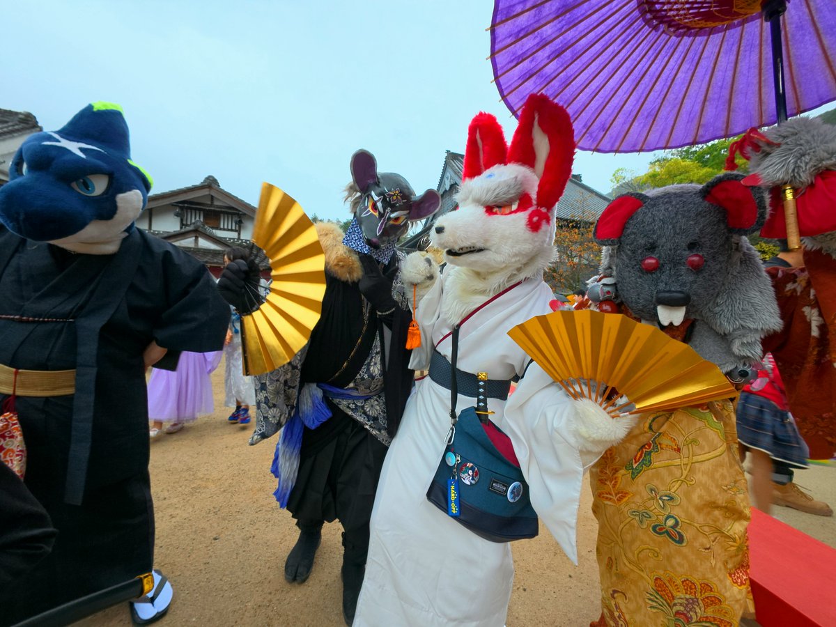 ね、ねずみさんど………🐭🦊🐭
　
さめさん、食べるの？　Σ🐭🦊🐭
<a href="/chevron_shark/">シェブロン</a> 
#妖怪ワンダーランド
#江戸ワンダーランド日光江戸村