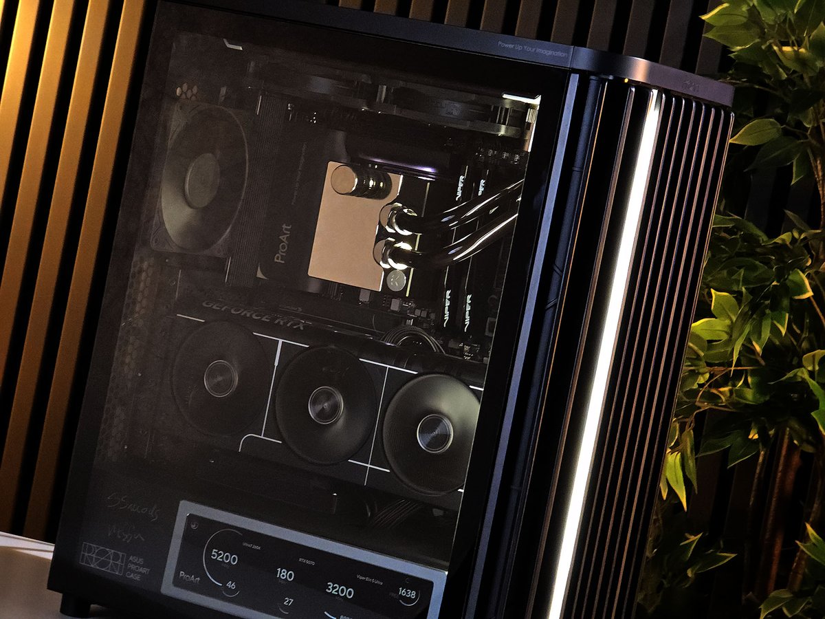 neSSaSSPCmods's tweet image. neSSa - ProArt MINI PC , Video: youtu.be/XOhE-RrEciE

Hardware:
Asus ProArt PA402
Asus ProArt Z890-Creator 
Asus PRIME RTX 5070
Asus TUF 850w 3.1
Intel Ultra Core7 265k
Patriot Viper Elite 5 Ultra 96G
Patriot Viper VP 4300 2Tb
EK LM Tek LC

@ASUS @intel  @EKbyLMTEK