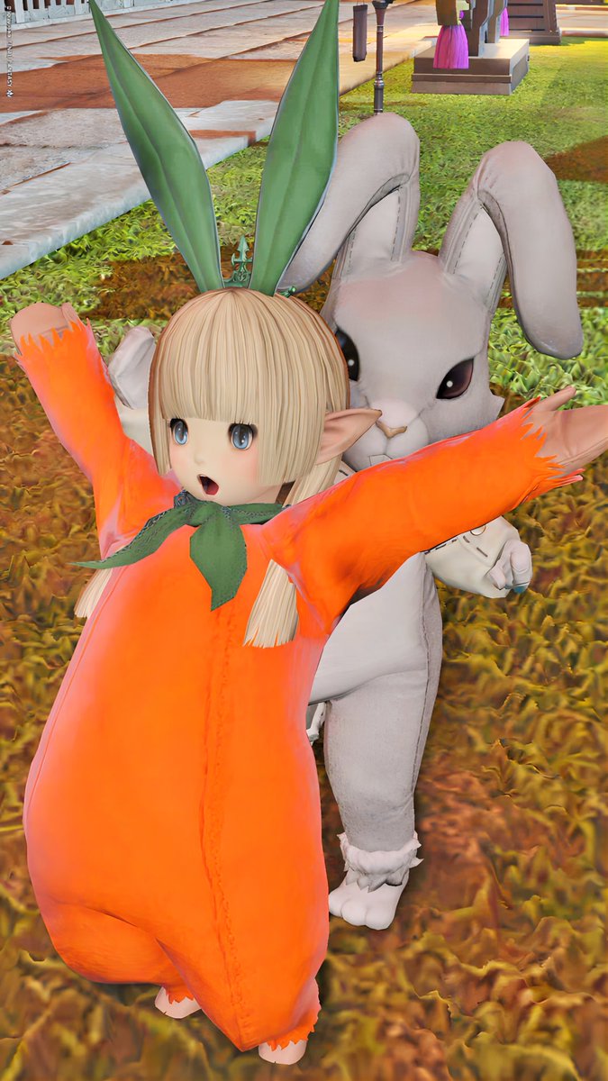 にんじん捕まえた🥕🐰
#ff14 #ララフェル