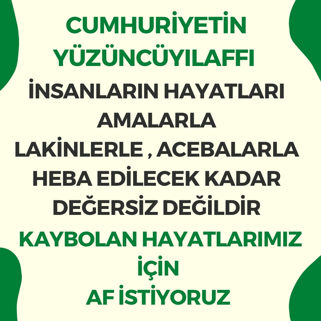 Affetmek Erdemdir
<a href="/RTErdogan/">Recep Tayyip Erdoğan</a> <a href="/dbdevletbahceli/">Devlet Bahçeli</a> <a href="/YildizFeti/">Feti Yıldız</a> <a href="/NumanKurtulmus/">Numan Kurtulmuş</a> <a href="/AvOzlemZengin/">Av. Özlem Zengin 🇹🇷</a> <a href="/avabdullahguler/">Abdullah Güler</a> <a href="/DEMGenelMerkezi/">DEM Parti</a> <a href="/TulayHatim/">Tülay Hatimoğulları</a> <a href="/tuncerbakirhan/">Tuncer BAKIRHAN</a> <a href="/eczozgurozel/">Özgür Özel</a> <a href="/herkesicinCHP/">CHP 🇹🇷</a> <a href="/Akparti/">AK Parti</a> 105