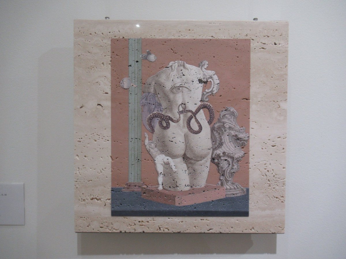 taktwi's tweet image. 渋谷・神宮前のGalerie GEEK/ART スズキエイミ個展「Pale Weight」bluediary2.jugem.jp/?eid=7856 大理石にプリントされた新作は冷たく硬質な素材の中に、人の“生”の気配を宿すよう。肌色に近い大理石を選び、自然に生じた小さな穴までも作品の一部として生かす感性が印象的です。