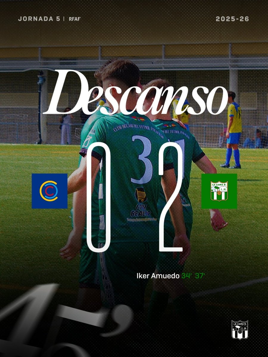 45' ⏸️ Descanso en el Colegio Claret.

🟡 CD Claret 0-2 La Liara Balompié 💚

#2AndaluzaSeniorJ5 #Temporada202526