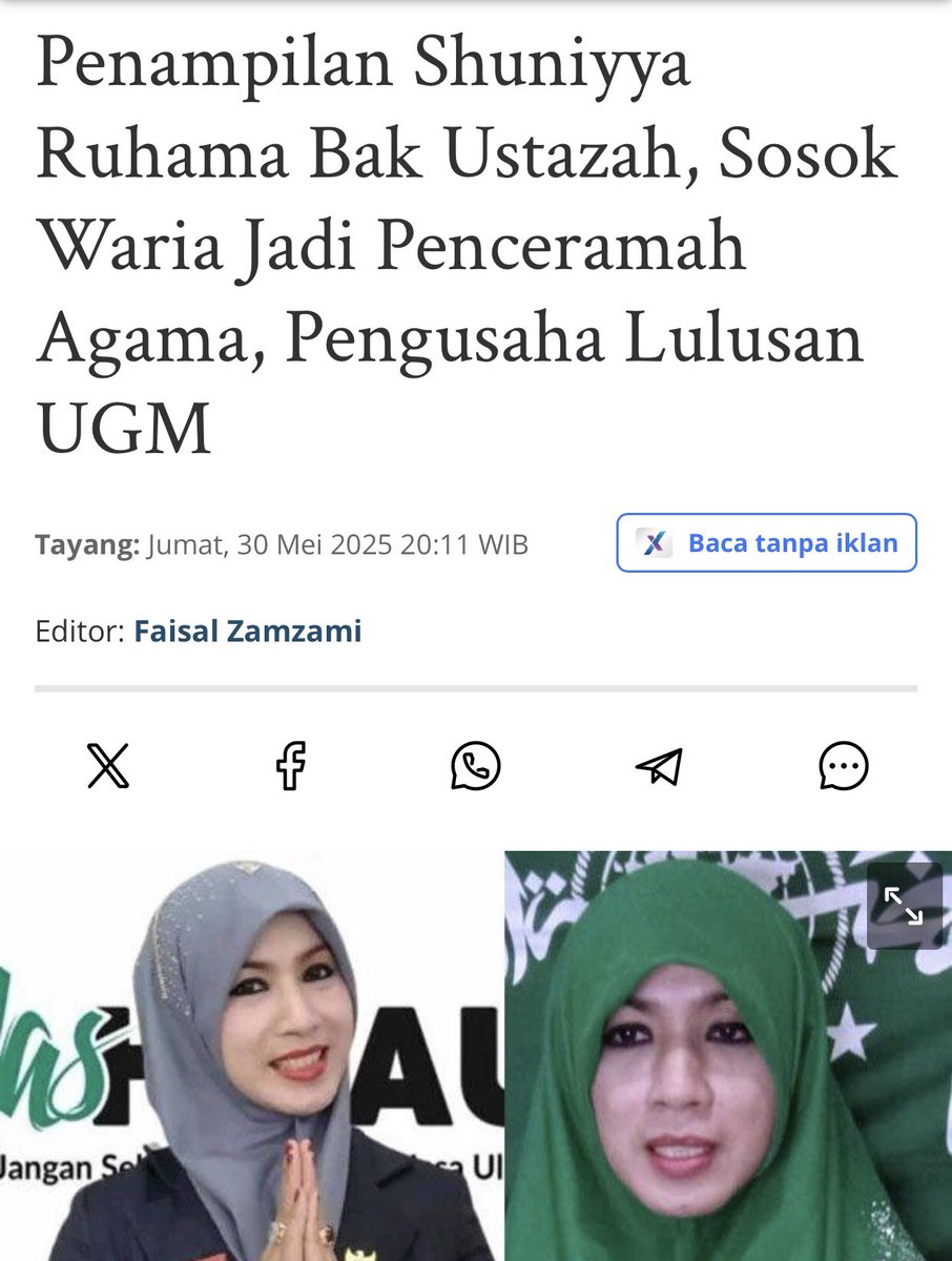 Laki2 jadi Ustazah cuma ada di NU