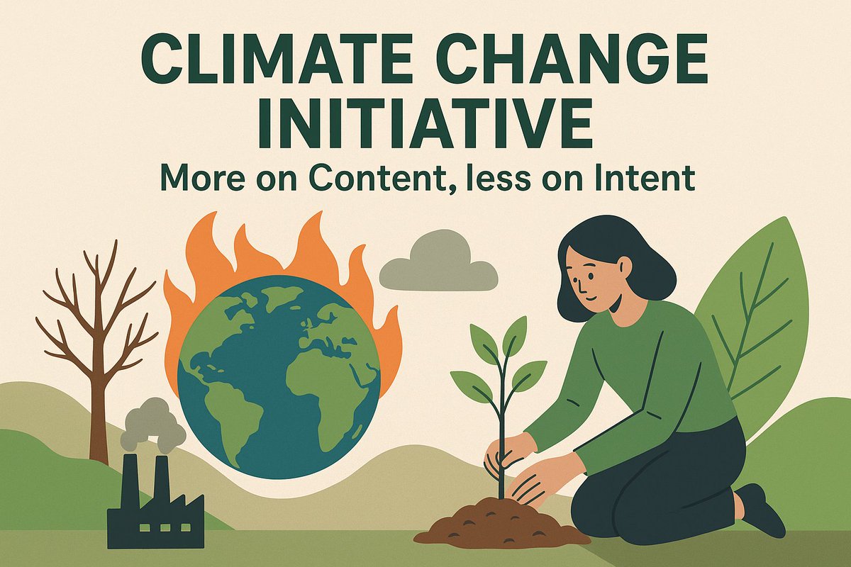 More on content, less on intent.
Because the planet doesn’t need promises — it needs action. 💪
Let’s shift from talking about change to being the change. 🌿
#ClimateAction #Sustainability #EcoFriendly #GlobalWarming #ClimateCrisis 

📌newscript.co.in/climate-change…