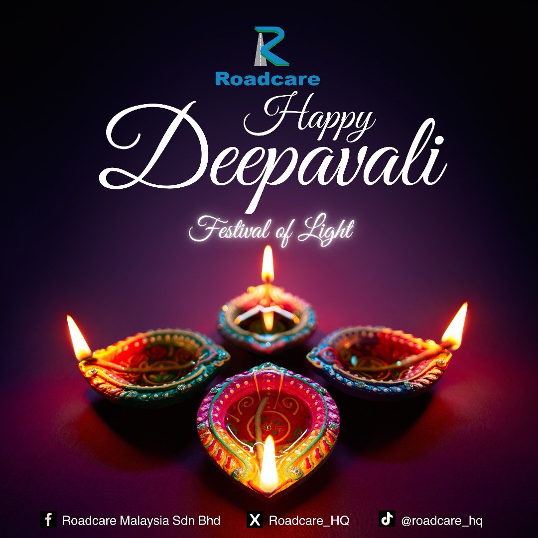 Selamat Menyambut Hari Deepavali Tahun 2025

Seluruh warga kerja Roadcare mengucapkan selamat menyambut Hari Deepavali kepada seluruh rakyat Malaysia yang meraikannya.