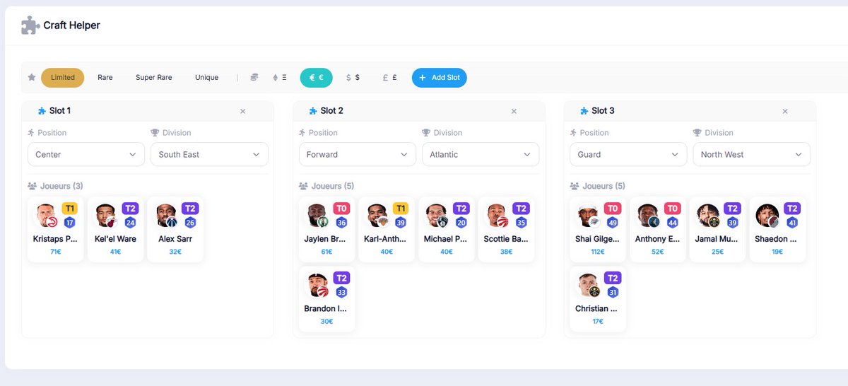 🧩Crafting drops in just a few days on @SorareNBA 🔥
The Craft Helper is ready to help you make the best move 😉

Stay tuned to <a href="/SorareNbaJet/">🏀 Sorare Nba Jet 🚀</a> and make this season your best yet 🚀