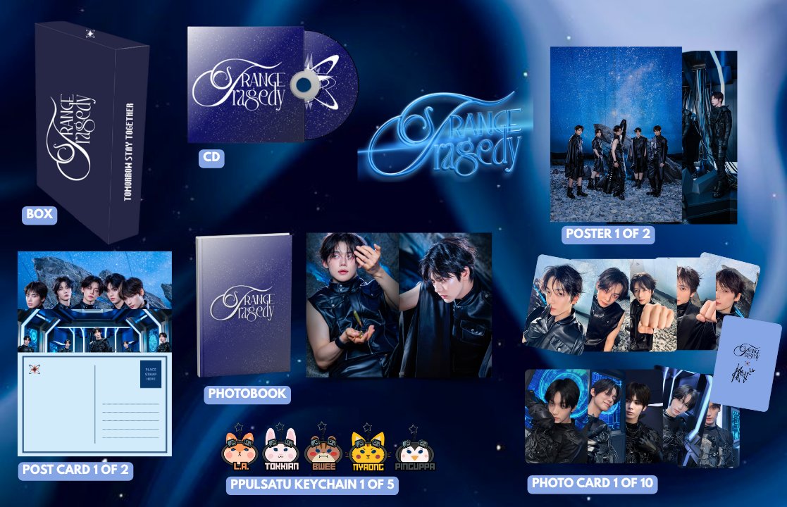 ㅤ
ㅤ
𝙏𝙊𝙈𝙊𝙍𝙍𝙊𝙒   𝙎𝙏𝘼𝙔  𝙏𝙊𝙂𝙀𝙏𝙃𝙀𝙍
1st Full Album:      𝕾𝒕𝒓𝒂𝒏𝒈𝒆 𝕿𝒓𝒂𝒈𝒆𝒅𝒚 

☆─────  • • · ·  𖣇  · · • •  ─────☆

ㅤㅤㅤ   𝗣𝗥𝗘𝗩𝗜𝗘𝗪 𝗔𝗟𝗕𝗨𝗠
ㅤ
ㅤ