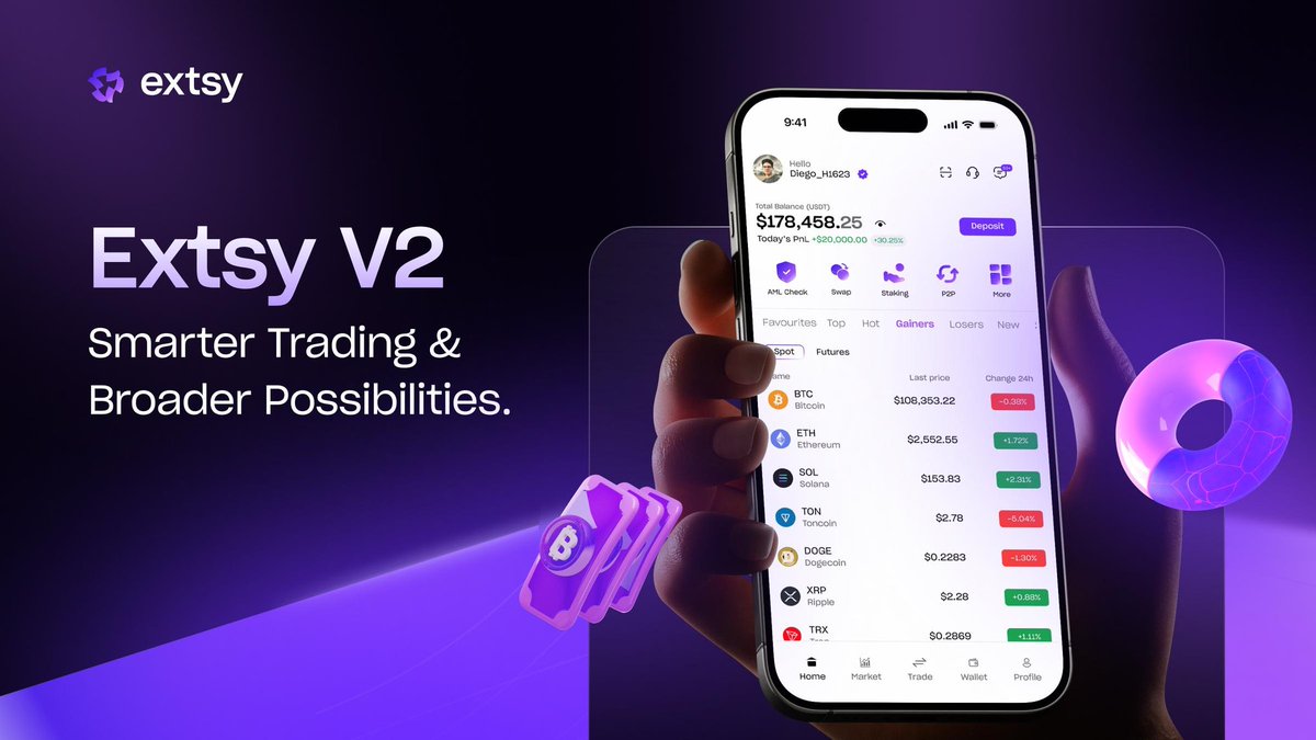 LuaCrypt's tweet image. 1️⃣
Crypto isn’t just for trading anymore, it’s for living.
➳ The @ExtsyPlatform Visa Card brings real utility to your wallet.
➺ Accepted in 180+ countries, it turns your crypto into spendable cash anywhere Visa works.
Freedom made practical.
2️⃣
Three ways to carry your…
