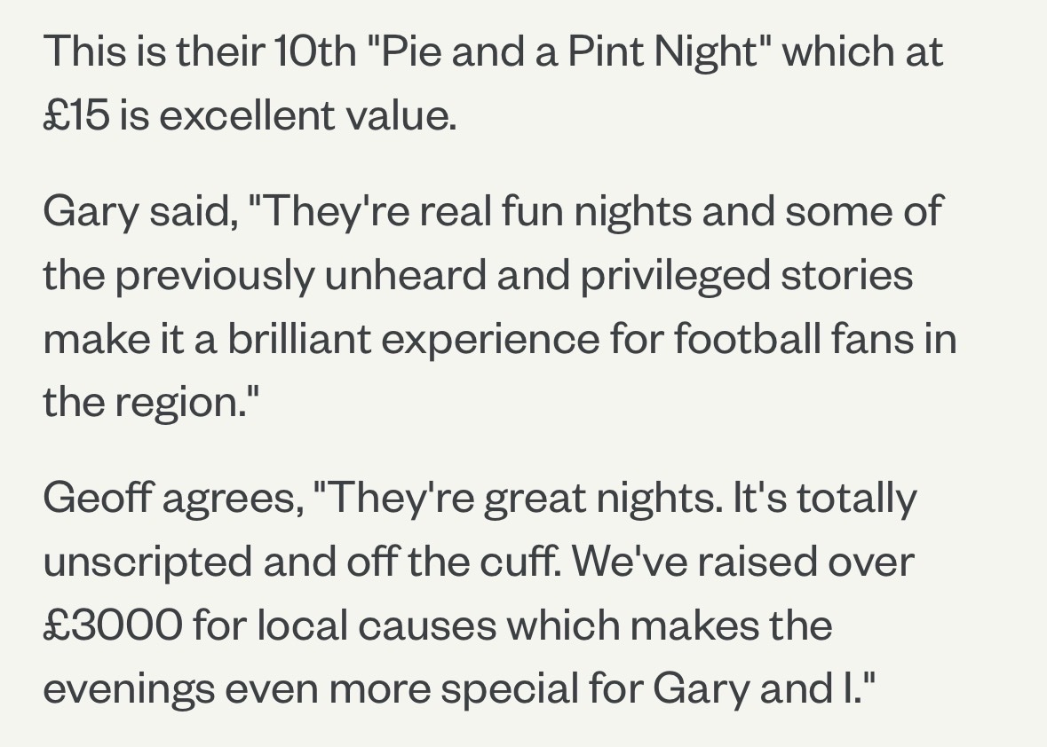 Looking forward to this. It’s great telling the tales and having a giggle. It’s equally rewarding for Gary and I to support some incredible local causes. Thank you in anticipation of your support 🙏❤️💙 X