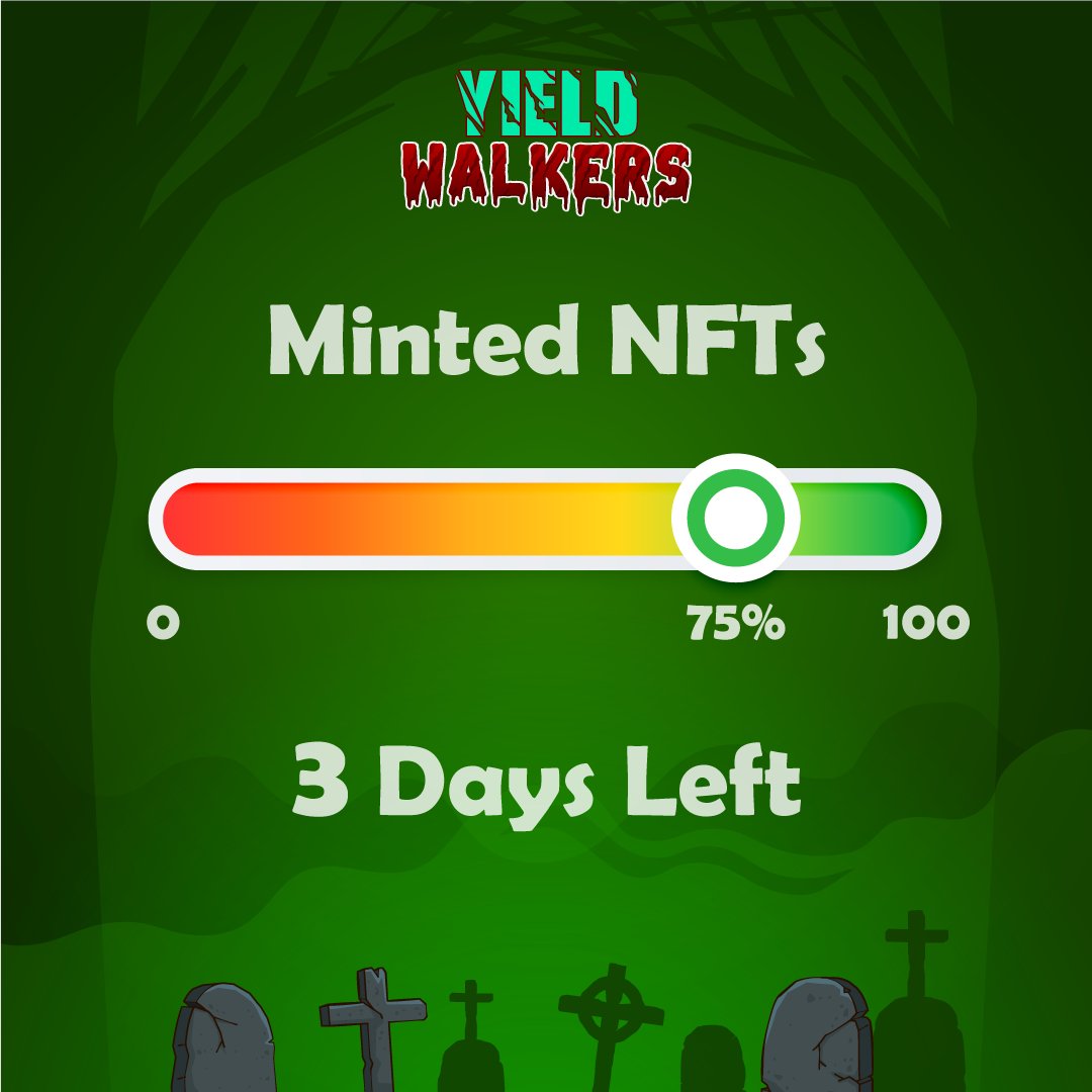 🧟‍♂️ 75% MINTED 🧟‍♂️

👀 Mint ends 22 October 2025
🫰 Grab them before they go extinct!!

👉 Burn-to-Mint now stargaze.zone/l/yieldwalkers
