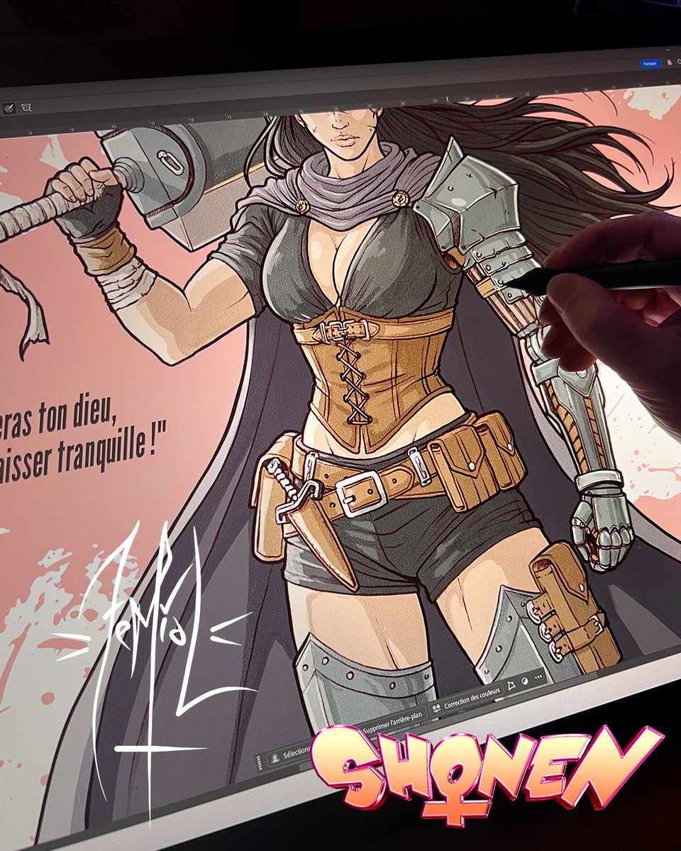 -"Damn, comment j'suis à la bourre sur l'#artbook SH♀NEN"
-"T'en a encore combien à faire ?"
-"Une dizaine de persos encore"
-"T'as fait le plus gros. Fais des trucs simples et pas trop détaillés pour liquider ça vite-fait !"
-"Ok"

Les trucs simples et pas trop détaillés : 👇😅