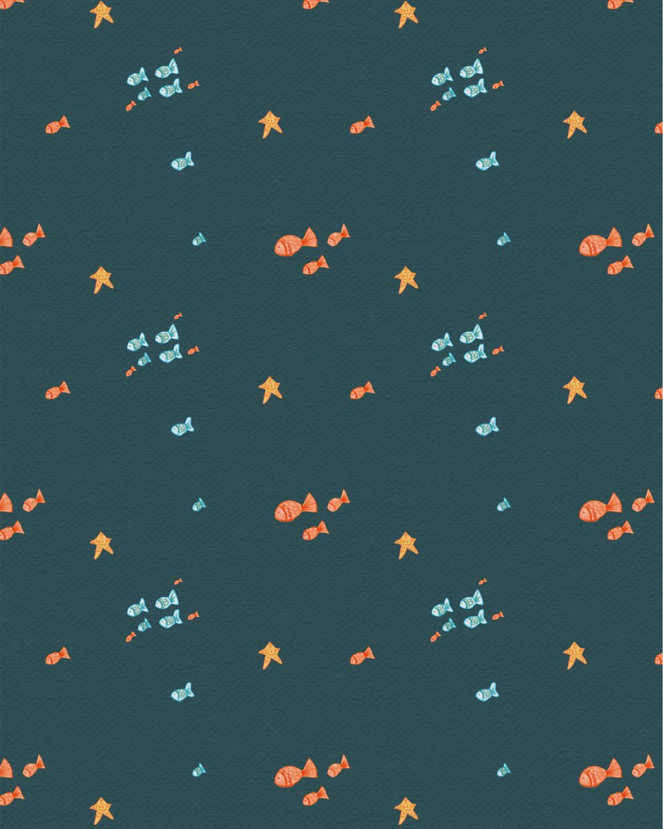 Natasha_Aguiar_'s tweet image. Tiny details with a big story, playful fish swimming through deep seas inspire this whimsical repeat 🐟🌊 #SurfacePatternDesign #OceanArt #ArtLicensing #UnderTheSea #WhimsicalArt