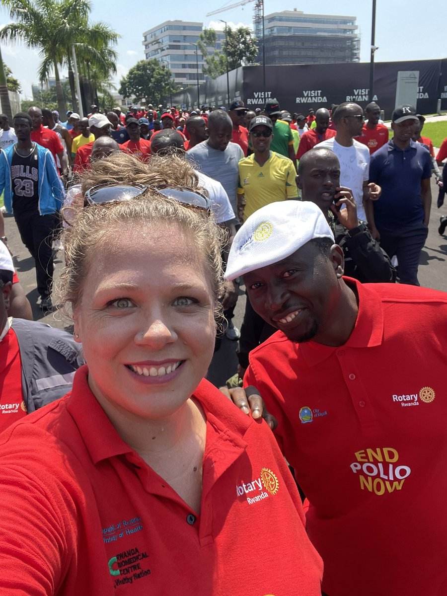 Another lively #carfreeday in <a href="/CityofKigali/">City of Kigali</a> !!
Today, 🇷🇼Rotarians, including <a href="/Rotary9150/">Rotary District 9150</a> District Governor,  joined <a href="/RBCRwanda/">Rwanda Biomedical Centre</a> <a href="/WHORwanda/">WHO Rwanda</a> in walking to #EndPolioNow 
We are 🤏 this close to eradicating polio globally. 
Learn more: endpolio.org
#UniteforGood