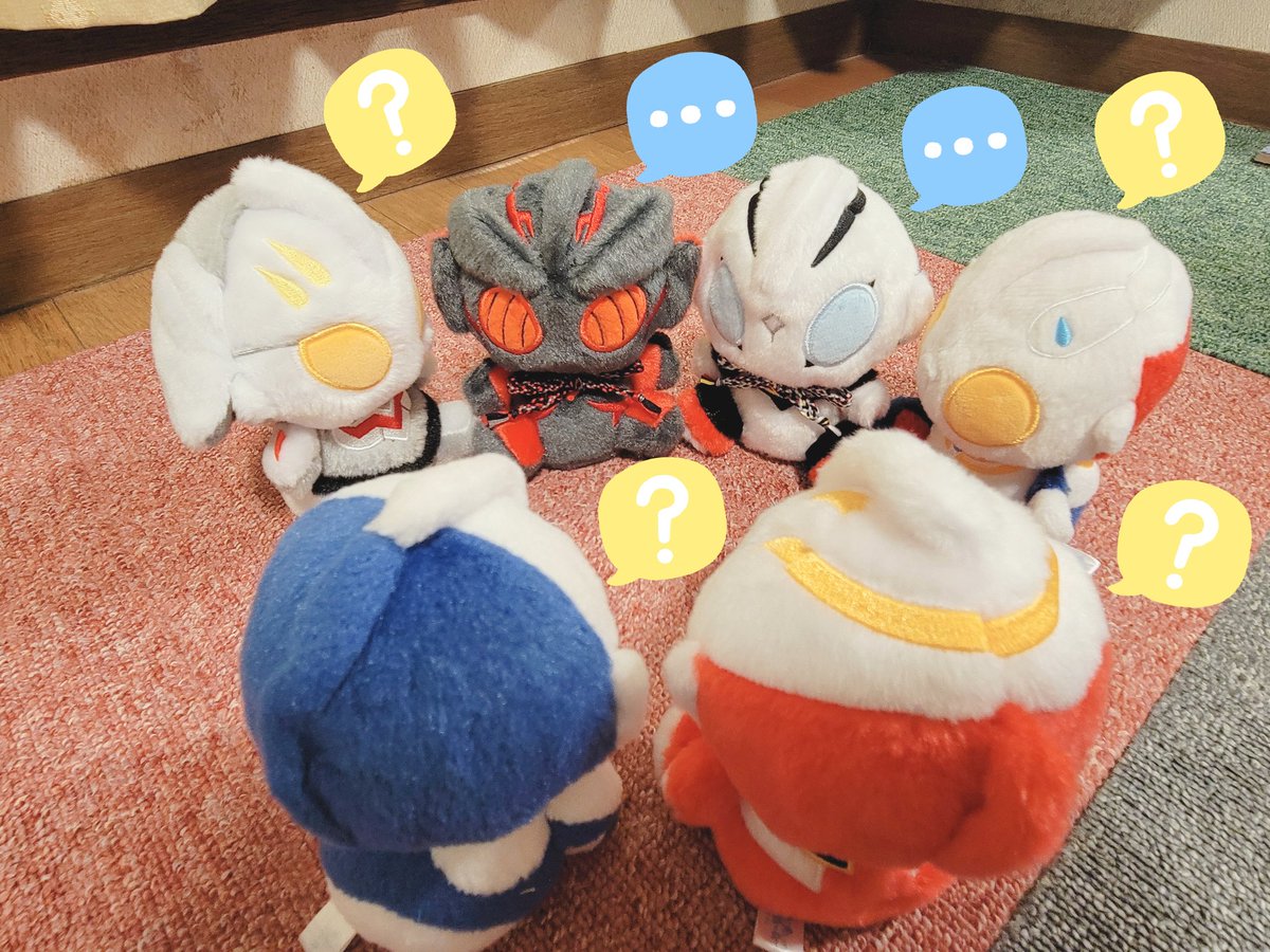 ｢どうかな?ｻﾞｷﾞのはあたしが、ｲｰｳﾞｨﾙはﾃｨｶﾞが選んでくれたのを配色考えて作ったんだけど…｣
ｲｰｳﾞｨﾙ・ｻﾞｷﾞ:…
ﾃｨｶﾞ:ｲｰｳﾞｨﾙ?
ﾈｸｻｽ:ｻﾞｷﾞ?
ｶﾞｲｱ:あれれ、固まっちゃった?
ｺｽﾓｽ:どうしたの?

#M78ふわふわが集まるタグ 
#ふわふわといっしょ