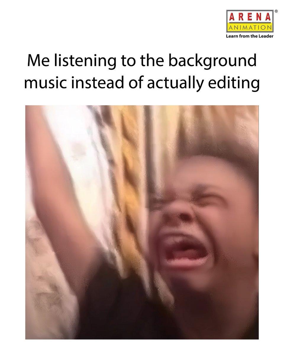 Animation_Arena's tweet image. When your edit turns into an unplanned concert, the project can wait.
#ArenaAnimation #Memes #Sundaymemes #JustForLaughs #Animation #Designers #Funny #Humor #Music