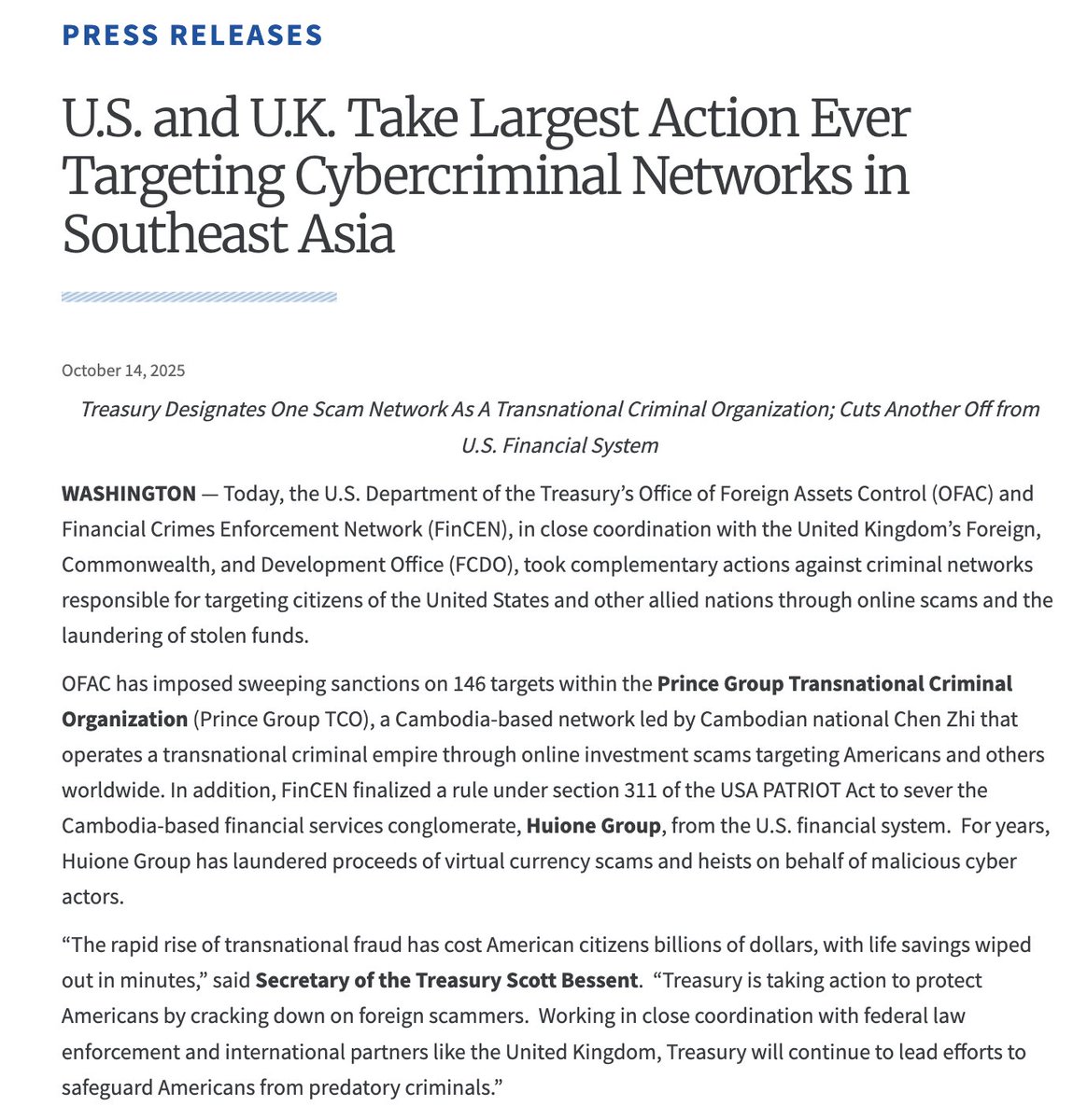 ZachXBT (@zachxbt) on Twitter photo 5/ Huione has directly facilitated laundering billions in illicit funds over the past couple years from pig butchering scams, investment scams, human trafficking and hacks/exploits in Southeast Asia. 
Last week the US applied additional restrictions against Huione in relation to 5/ Huione has directly facilitated laundering billions in illicit funds over the past couple years from pig butchering scams, investment scams, human trafficking and hacks/exploits in Southeast Asia. 
Last week the US applied additional restrictions against Huione in relation to