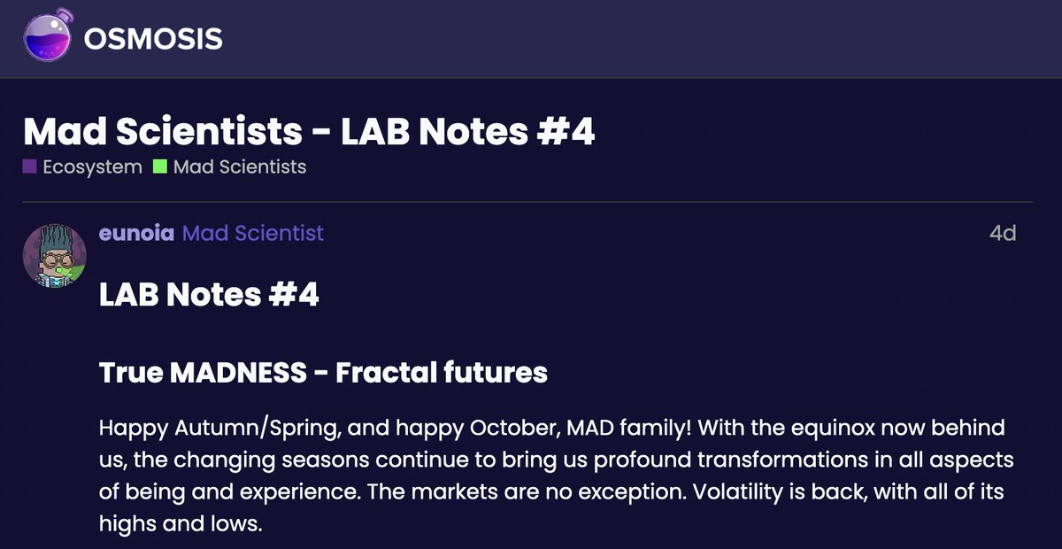 The latest updates from Mad Scientists are in Lab Notes

👉 forum.osmosis.zone/t/mad-scientis…

A true scientist work <a href="/The_Wellspring_/">eunoia.hl</a> 👏