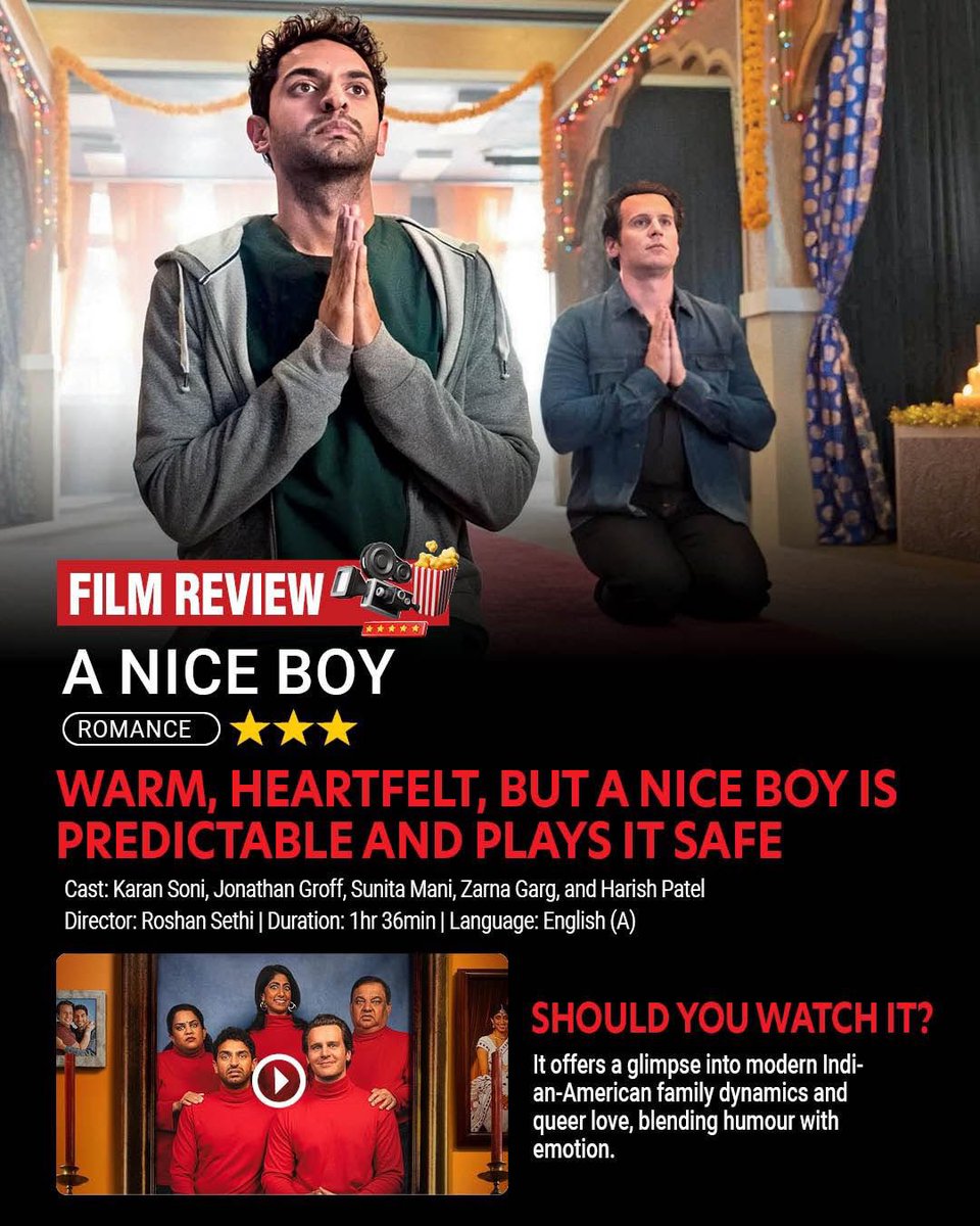 PicturesPVR's tweet image. One of the funniest, most heartfelt Rom-Coms in Years!
A NICE BOY now in Cinemas across India.

#PictureWorks #ANiceBoy #RomanticComedy #Comedy #Romance #neverseenbefore #uniquemovie #mustwatch #popcorn #filmtowatch #entertainment #newrelease #movies #love #friendship #family