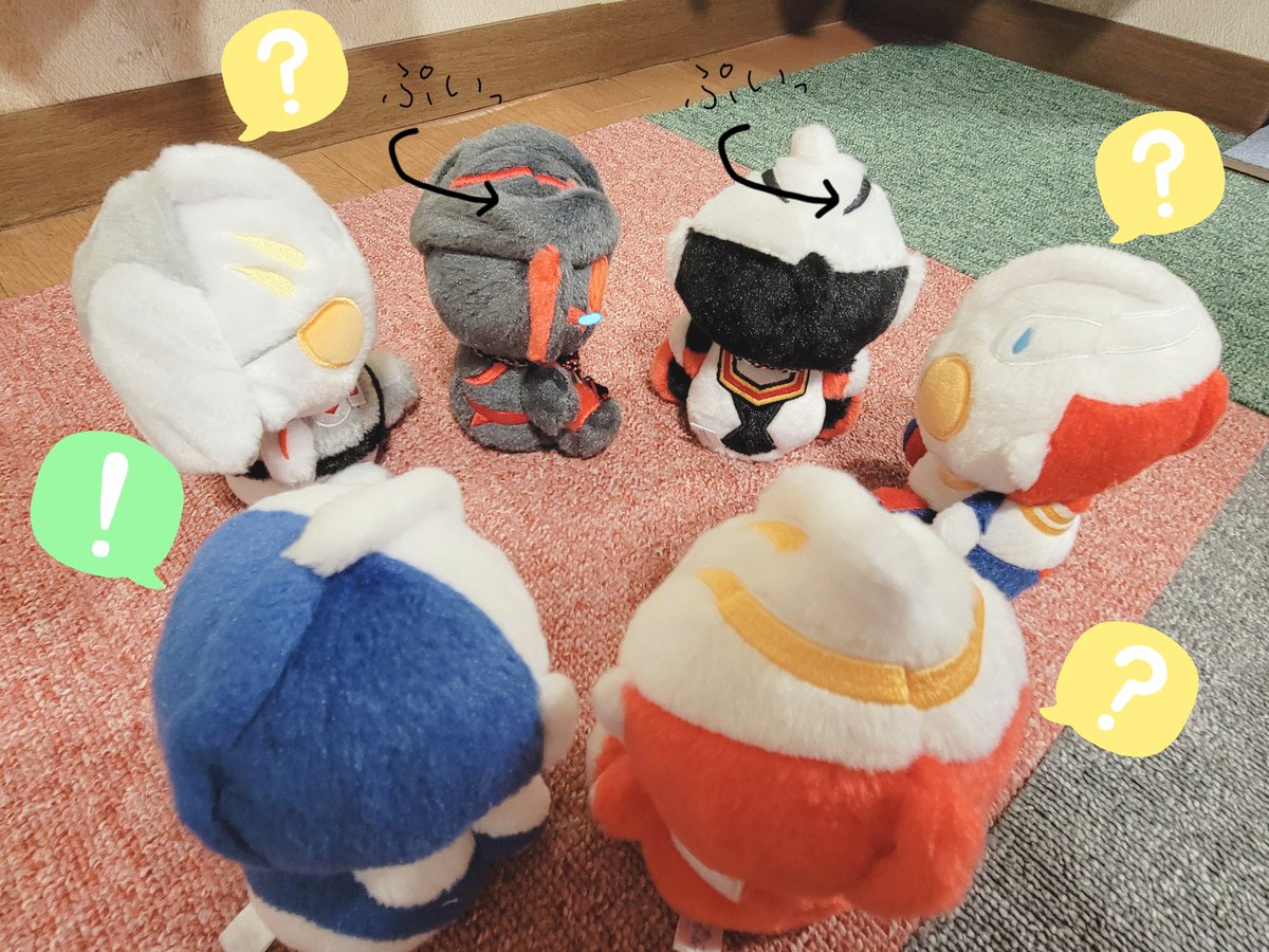 ｲｰｳﾞｨﾙ・ｻﾞｷﾞ:(ぷいっ)
ﾃｨｶﾞ:2人ともどしたの?
ﾈｸｻｽ:?
ｶﾞｲｱ:そっぽ向いちゃった
ｺｽﾓｽ:あ!(ｻﾞｷﾞの涙に気付く)
｢気に入らなかったのかな…嫌ならつけなくても｣
ｺｽﾓｽ:主、大丈夫だよ。2人とも嬉しいみたいだから😊

#M78ふわふわが集まるタグ 
#ふわふわといっしょ