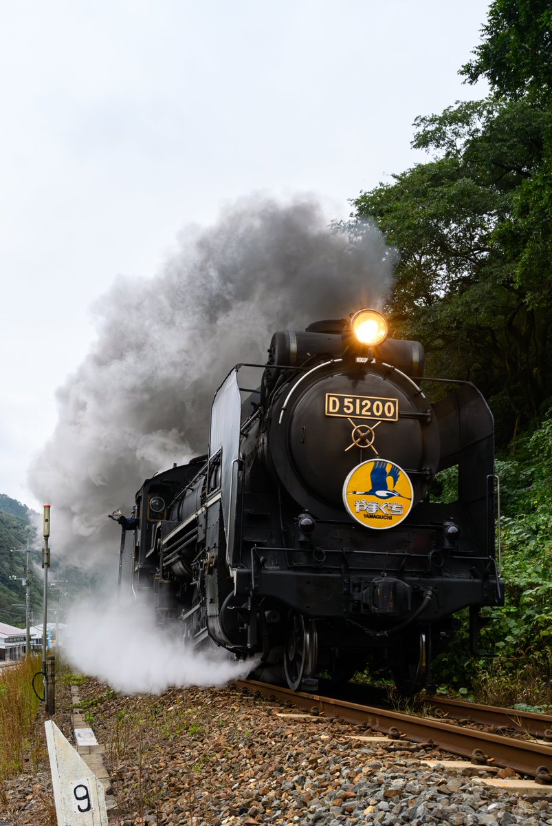 yuanshango70785's tweet image. 島根での撮影の仕事の帰りにSLやまぐち号を撮影しました。なんとか間に合って良かった。      #Nikon   #私とNikonで見た世界   #Z6Ⅲ   #Z24-70f2.8Ⅱ   #SLやまぐち号   #徳佐駅   #yasuakitooyama