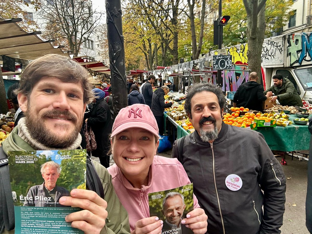 Face à l’urgence climatique, accélérons la transformation écologique de Paris avec <a href="/egregoire/">Emmanuel Grégoire</a> et <a href="/EricPliez/">Eric Pliez</a> dans le 20e #Municipales2026 🌹✊

Pour une ville respirable et plus sûre pour les parisiennes et parisiens #Paris20 #Réunion #Pyrénées #Mortier 🌱