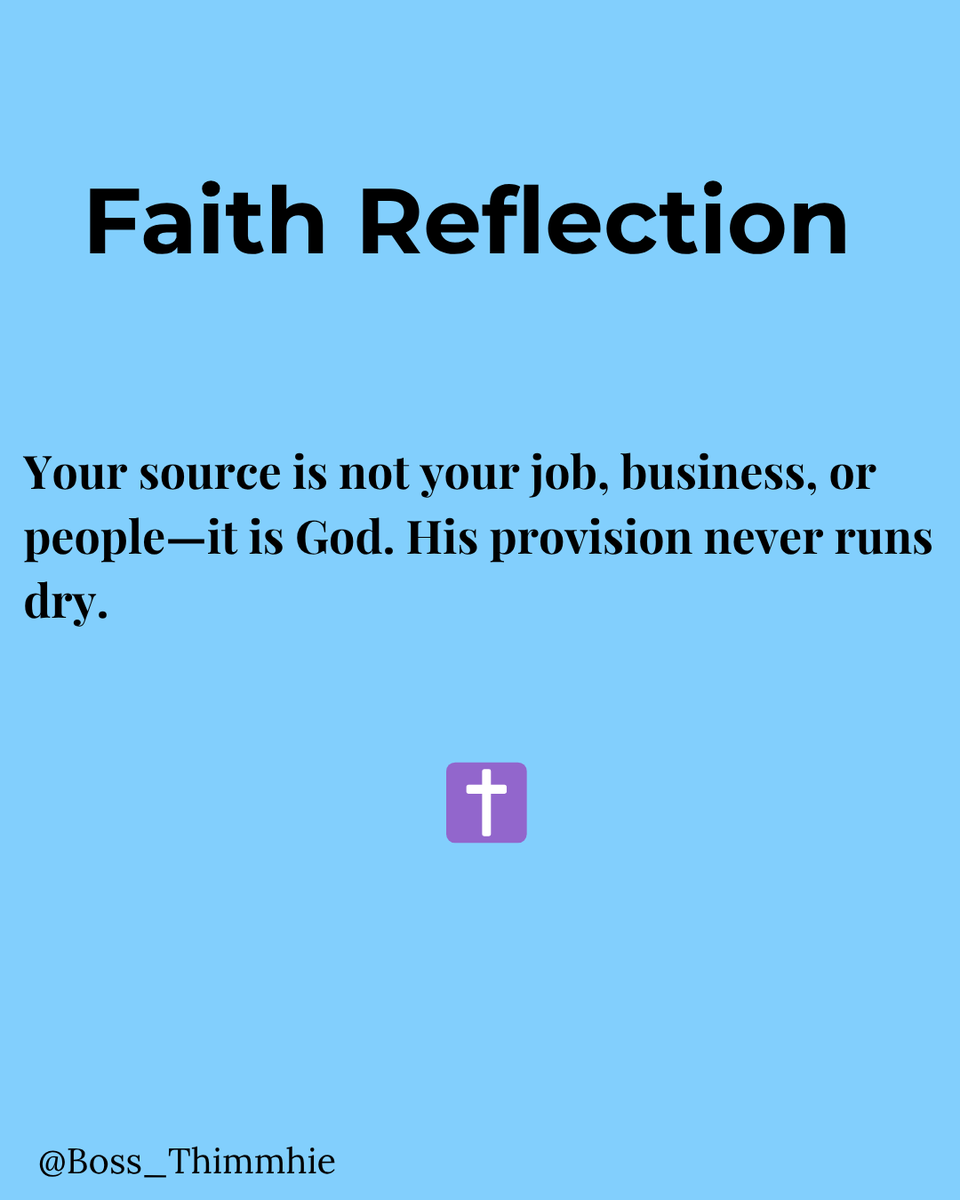 SiwokuAlice's tweet image. 🌾 Your source is not people — it is God.

💡 He will supply all your needs!

#Philippians419 #GodProvides #FaithContent #ChristianEncouragement #DailyVerse #viral #Christian #sunday