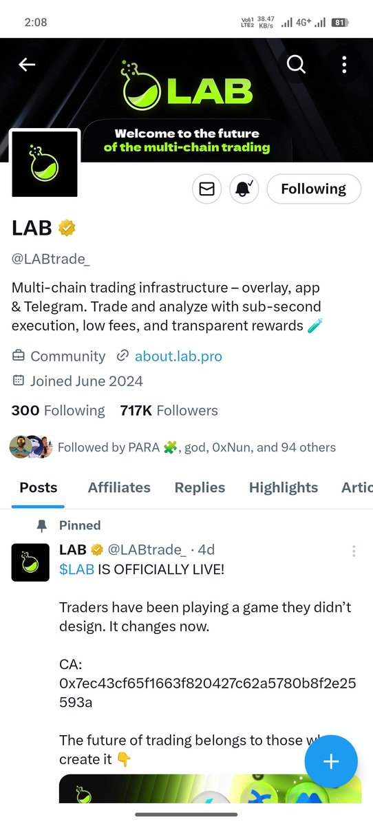 Angelina1girl's tweet photo. @Gate @LABtrade_ Excited to join this awesome $LAB giveaway! Following @Gate and @LABtrade_ β
Liked, RTβd & tagged my friends @skxnava @Blued0gs @Arafat9bd β letβs go for that 14,000 $LAB prize! ππ«Ά
#Gate #LABGiveaway https://t.co/LCpvvIPmzZ