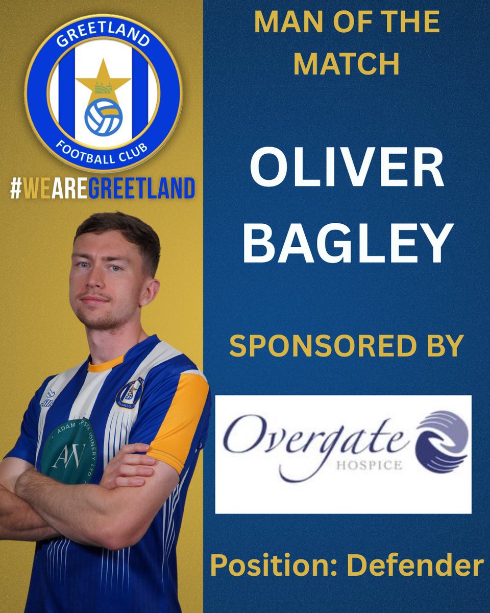 GreetlandFC's tweet image. ⏱️ FULL-TIME RESULT ⏱️

🔵 1st Team
A 95th-minute penalty seals all three points in an entertaining local derby 🔵⚪🟡

⚽ Goals:
Oliver Bagley (x2)
Freddie Larder
George Wild
Aaron Dorward

⭐ Man of the Match: Oliver Bagley 👏

#WeAreGreetland