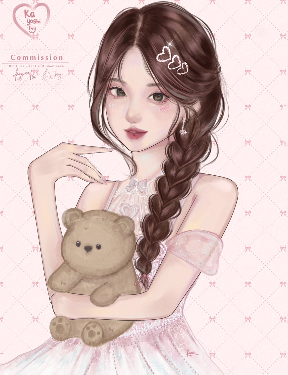 kayoshiii's tweet image. Coquette girl 🫶🏻👀🎀🧸🪄
Who want to be artmoots ? #artmoots 
#commissionsopen #Commission #art #ivyartcoms #illustration