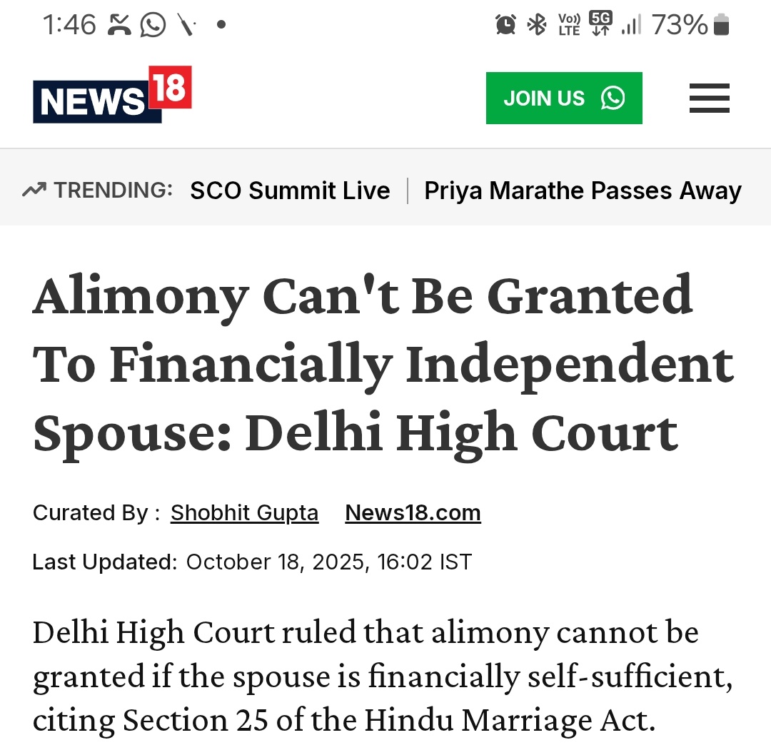 Facts of this case will shock people.

1. They got married in 2010.
2. The woman left her husband within 14 months of marriage and she demanded 50 lakhs (60,000 USD) alimony.
3. It took 15 years for the husband to get divorce as he did not agree to pay Rs.50 lakhs.
4. He could