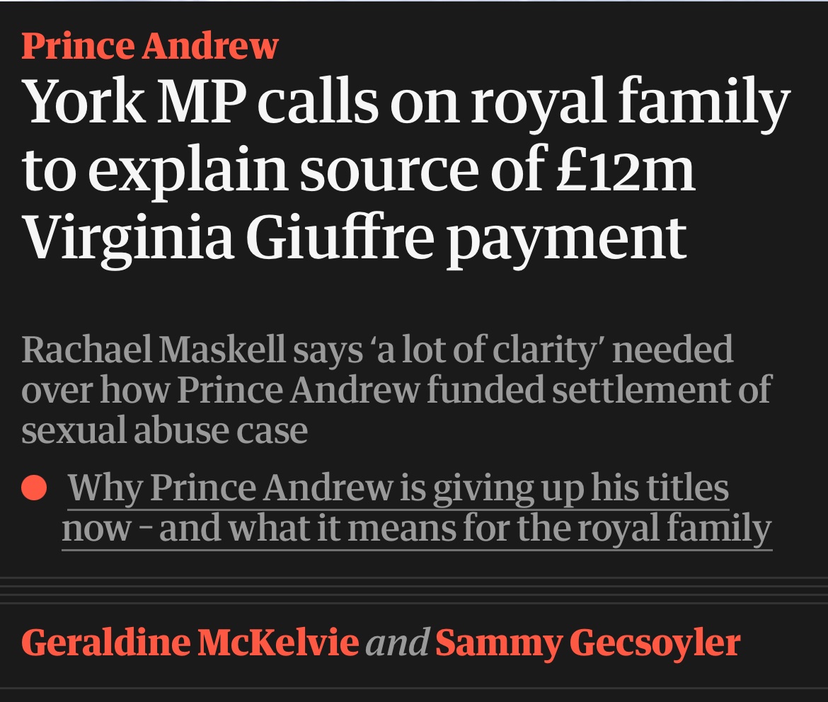 Clive Lewis MP (@labourlewis) on Twitter photo Whether you believe in the current monarchical constitution or some form of democratic republic - <a href="/RachaelMaskell/">๐Rachael Maskell MP</a> is bang on the money here.
This is about basic transparency, accountability, legitimacy & public trust. Whether you believe in the current monarchical constitution or some form of democratic republic - <a href="/RachaelMaskell/">๐Rachael Maskell MP</a> is bang on the money here.
This is about basic transparency, accountability, legitimacy & public trust.