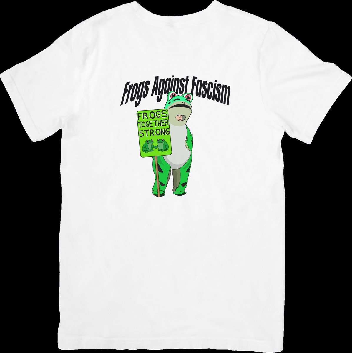 "Frogs Against Fascism - Portland Edition" original 909 Art Heavy Cotton t-shirts available at 909art.co.uk 
#UKGiftHour #ukgiftam #shopindie #909art
