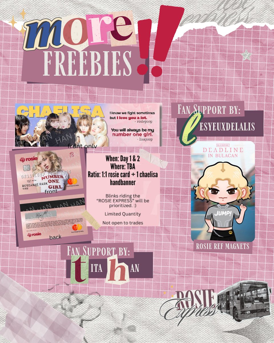 ⚠️ ROSÉ EXPRESS is rolling soon! 🚌💨

Ride with us &amp; enjoy more freebies from our generous sponsors <a href="/lesyeuxdelalis/">͏͏͏͏͏͏ ayka 🫧</a> <a href="/bloom_tita/">t𝑖𝑡𝑎 h𝑎𝑛¹ ❀</a> 🌹

Few seats remain for #DEADLINE_IN_BULACAN, book now! 

D1: bit.ly/rosieexpressda…
D2: bit.ly/rosieexpressda…

For questions/concerns, DM us.