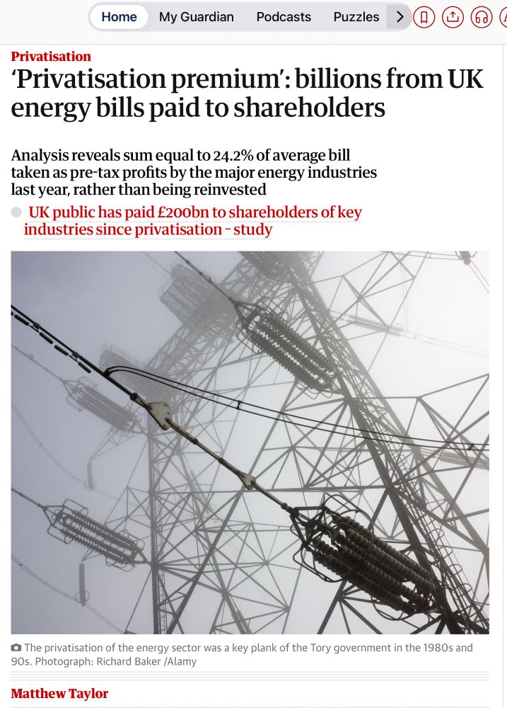 Andrew Fisher (@fisherandrew79) on Twitter photo The biggest problem with our energy bills is privatisation - the privatisation of energy production, of energy transmission and energy suppliers. The biggest problem with our energy bills is privatisation - the privatisation of energy production, of energy transmission and energy suppliers.