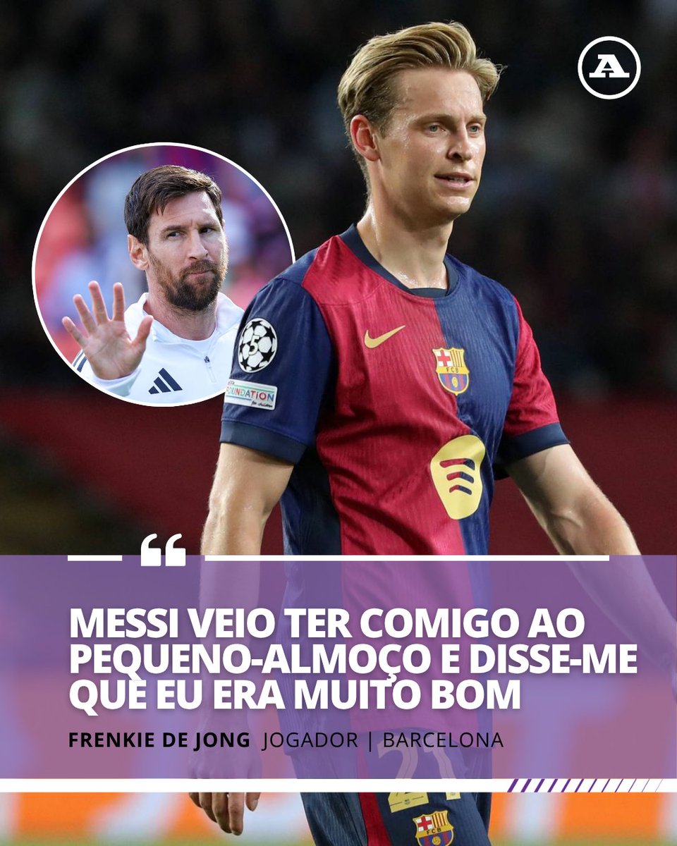 abolapt's tweet image. Acabado de renovar com o Barcelona até 2029, Frenkie de Jong falou ao El País sobre vários temas. 🔙🎙️
Um deles foi o elogio de antigos colegas, incluindo Messi, com quem partilhou balneário no Barça. 
#dejong #barcelonafc #messi