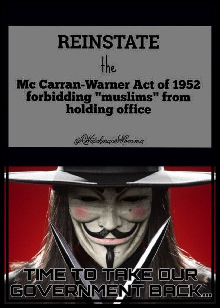 Reinstate the McCathren Warren Act. 

Get foreigners OUT of our government.