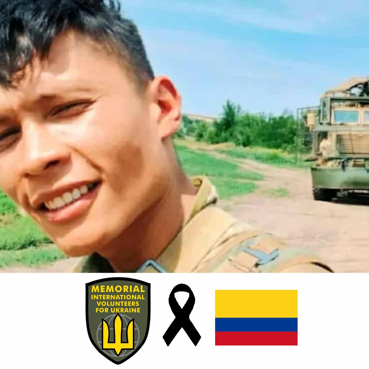 🇺🇦🇺🇦😭😭

Our Beloved Colombian Brother Duvan Filipe Carvajal Esquivel, who had been serving in Ukraine as a Volunteer succumbed on the Battlefield.

Honor, Glory and Gratitude To Our Brother.
