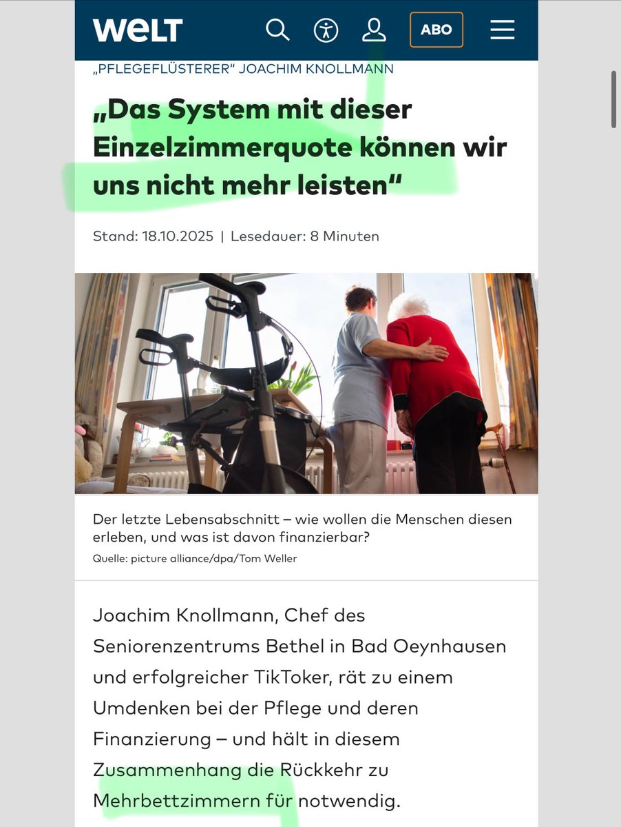 Massenlager in den Altenheimen? 
Ein verdienter Abschluss für ein arbeitsreiches Leben. 

Wie weit muss dieses Land noch sinken bis der Wähler aufwacht.