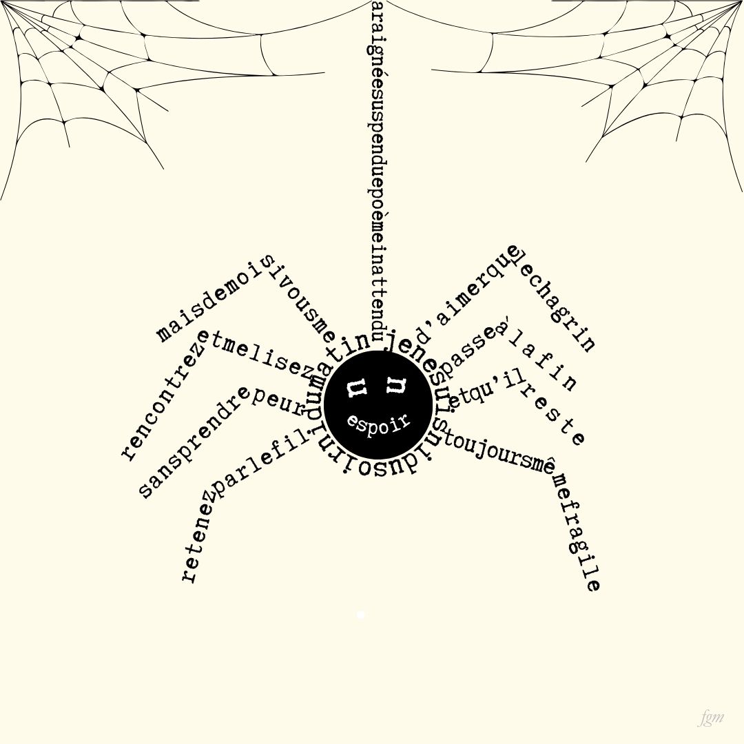 calligrammesetc's tweet image. #poésie #poetry  #calligramme #poesievisuelle #visualpoetry #Halloween 
L&apos;ARAIGNÉE