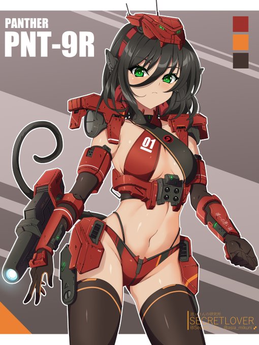 パンサーちゃん完成。軽量級だが重火力で頼りになる。 たくさんジャンプしてPPCをどんどん撃っていこう。 ジェンナーちゃんと仲が良い。 #BattleTech #MechWarrior #BattleTechGirl