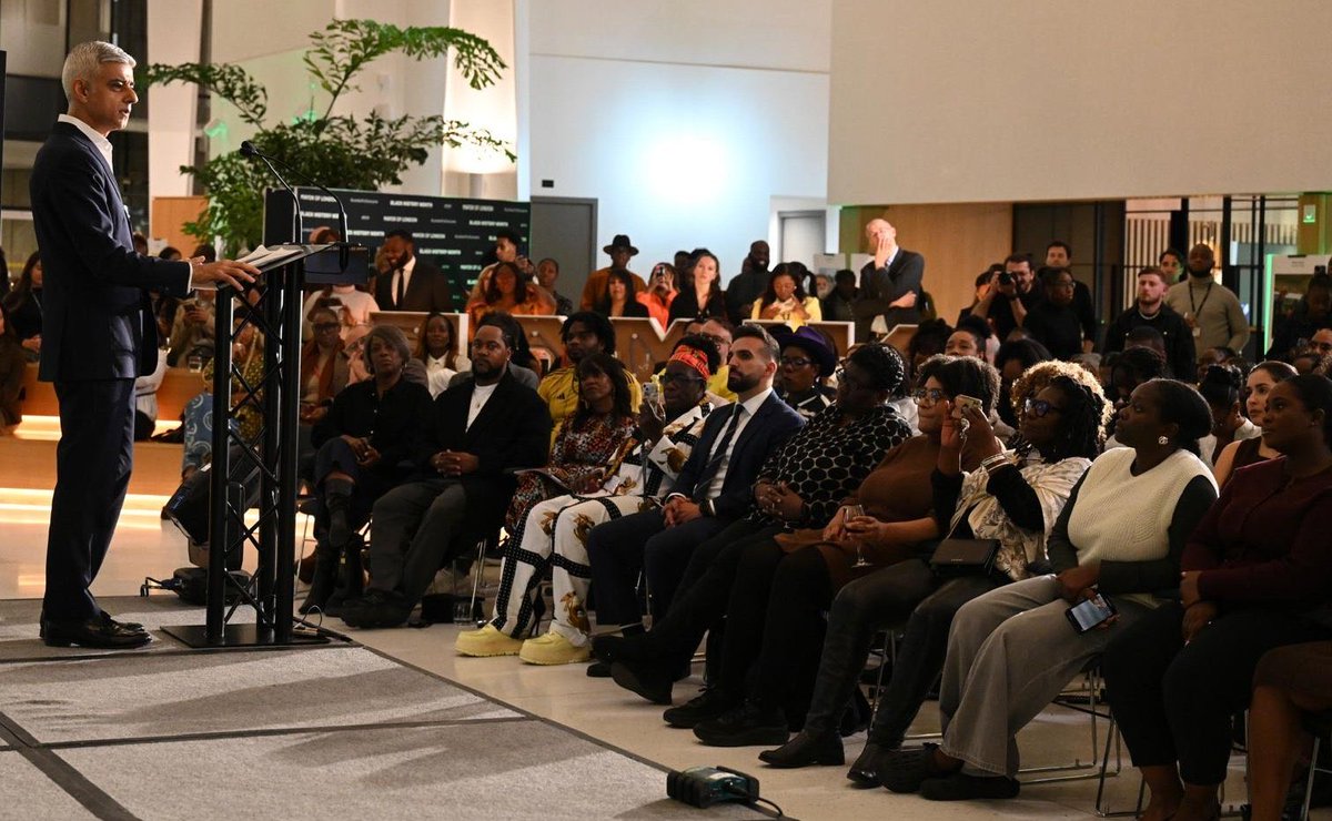 Hundreds of London’s Black leaders, creatives and community champions came together for <a href="/SadiqKhan/">Sadiq Khan</a>’s annual #BlackHistoryMonth Reception

Such a powerful evening of celebration, reflection and connections - full of meaningful conversations, great music and joyful vibes!

#BHM2025