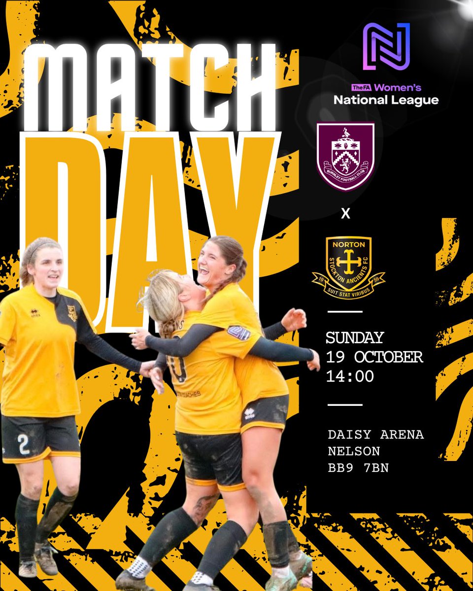 𝗠𝗔𝗧𝗖𝗛 𝗗𝗔𝗬

We are on the road in <a href="/FAWNL/">FA Women's National League</a> as we face <a href="/BurnleyFCWomen/">Burnley FC Women</a> in the League Cup. 

As always we will take a good away following and look forward to seeing our fans there. 

#NTID | #ANAW
#WeAreNational
🔶⚫️🔶⚫️🔶