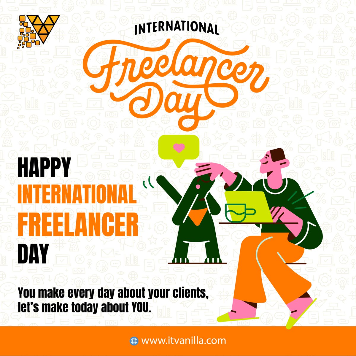 ITvanilla1's tweet image. 🌍✨ Happy International Freelancer Day! ✨🌍
You work every day to make others’ dreams come true,
but today is all about you — your hard work, your freedom, and your success! 💻💪🌟
#InternationalFreelancerDay #FreelancerLife #WorkFreedom #FreelancerSpirit #ProudFreelancer