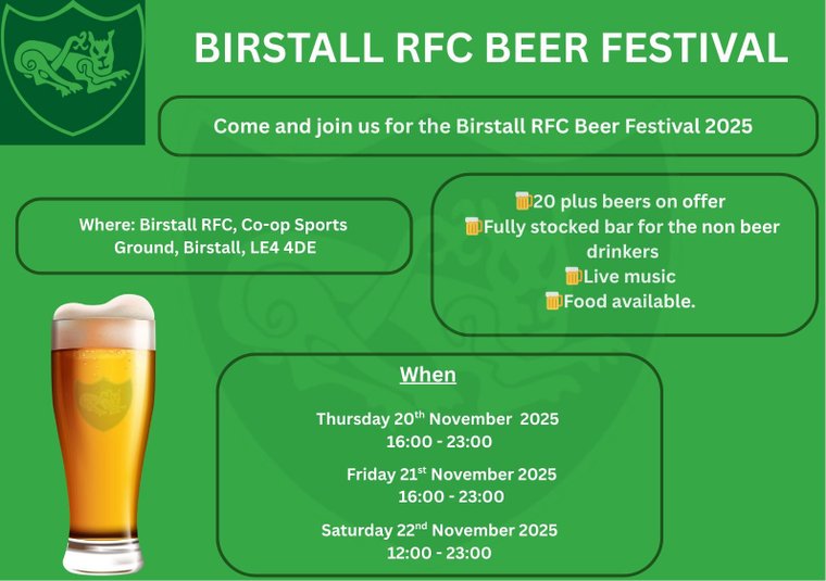 Birstall Beer festival 2025 #Pitchero
pitchero.com/clubs/birstall…