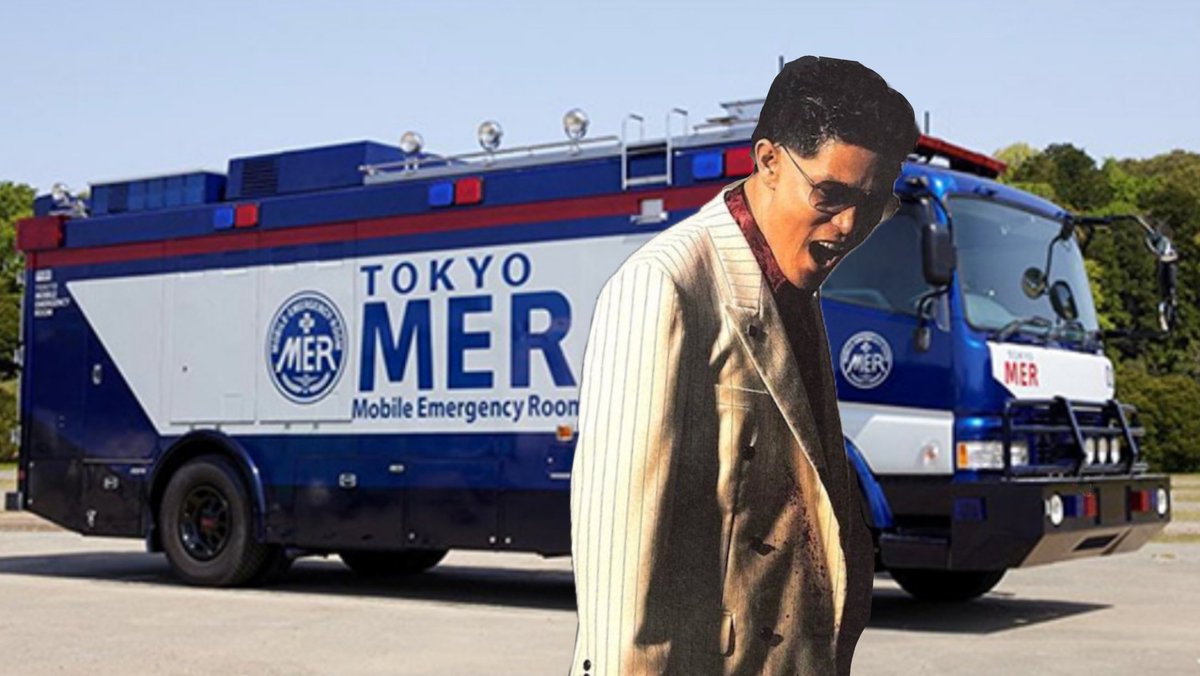 705JIN_MAMA's tweet image. MERオープン‼️

で、こっちの白衣で入ってきて
【メス‼️】じゃなくて
【ドス‼️】って
言われるの想像してブルってるw

#鈴木亮平
#孤狼の血level2
#東京MER