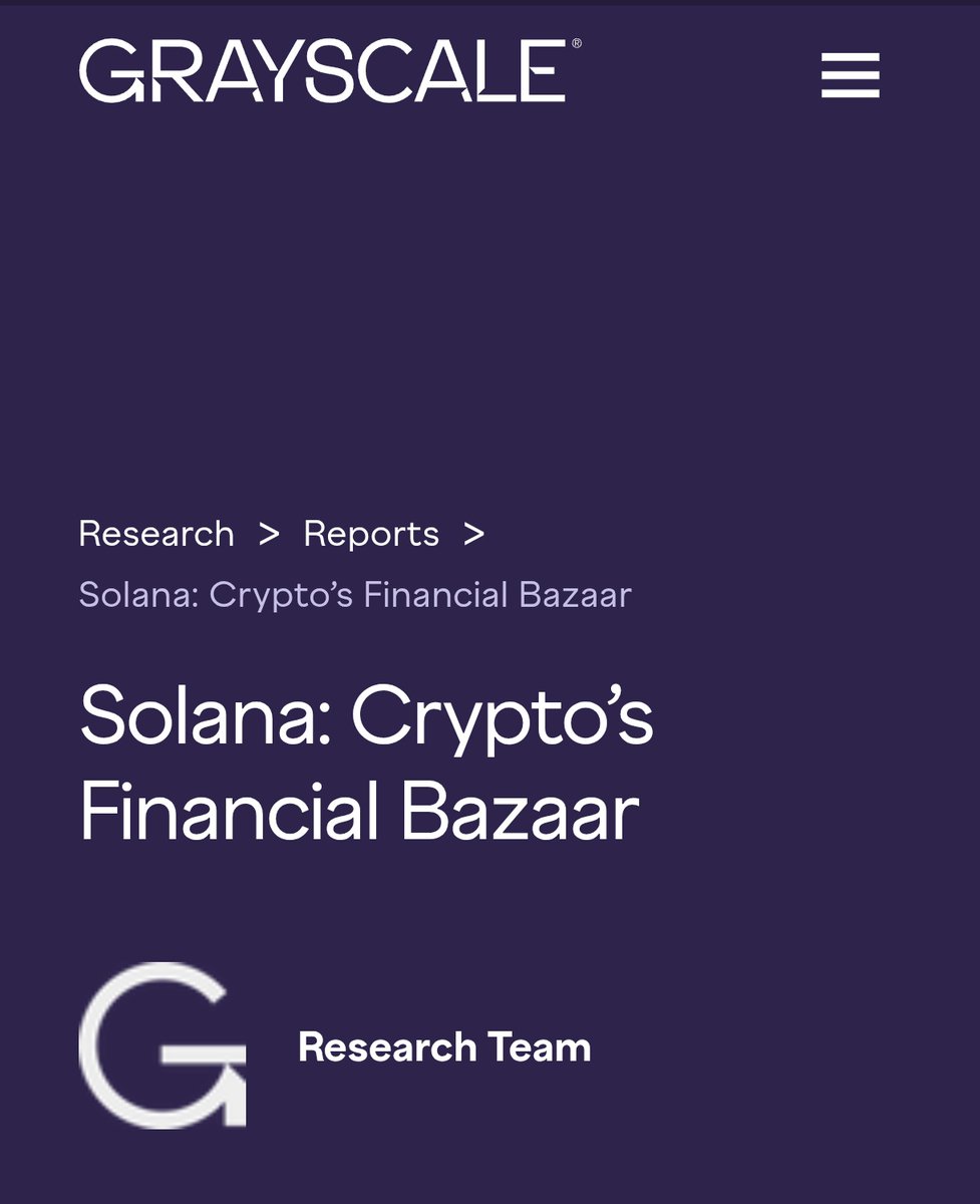 🚨 Grayscale labels <a href="/solana/">Solana</a> “crypto’s financial bazaar,” saying it now dominates the entire industry in users, transaction volume, and fees.