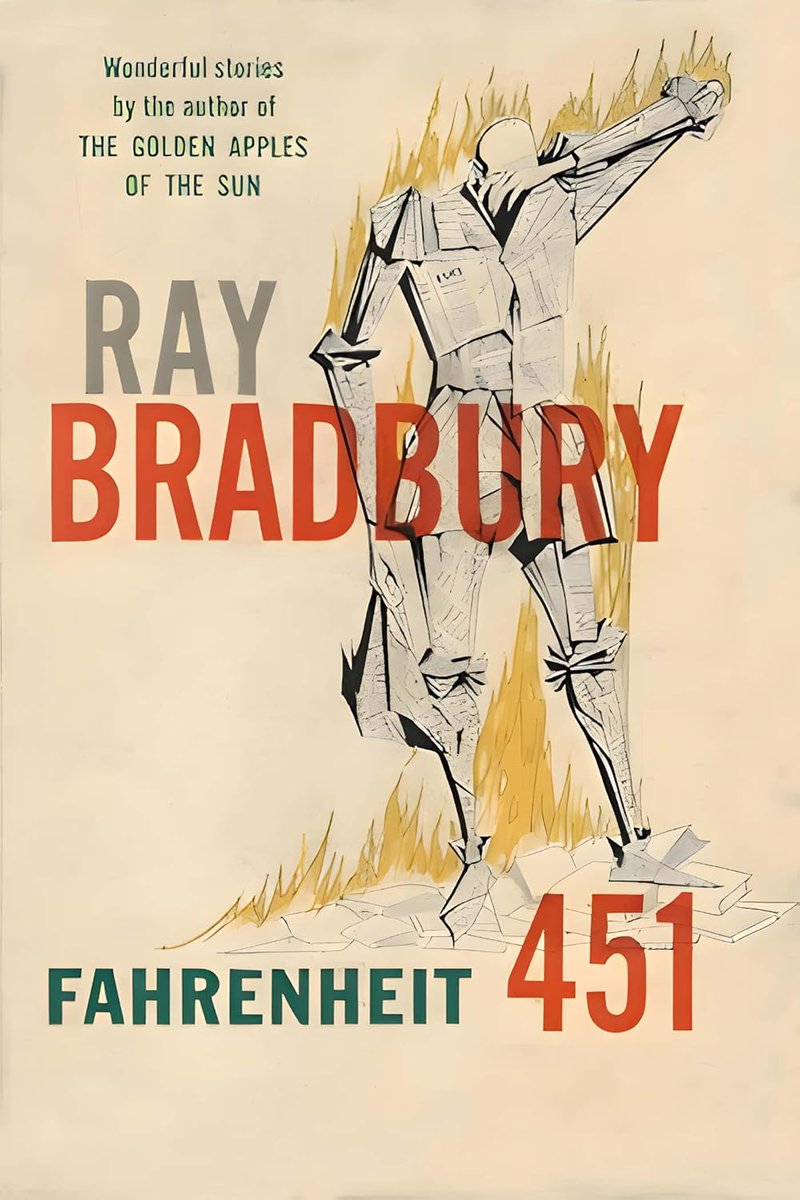 On this day in 1953, Ray Bradbury's book Fahrenheit 451🔥 was published, depicting a dark &amp; evil future world where all books are searched for &amp; burned by the firemen of the dictatorial state. „Those who don’t build must burn.” (Ray Bradbury)
#books #Literature #FreedomOfSpeech